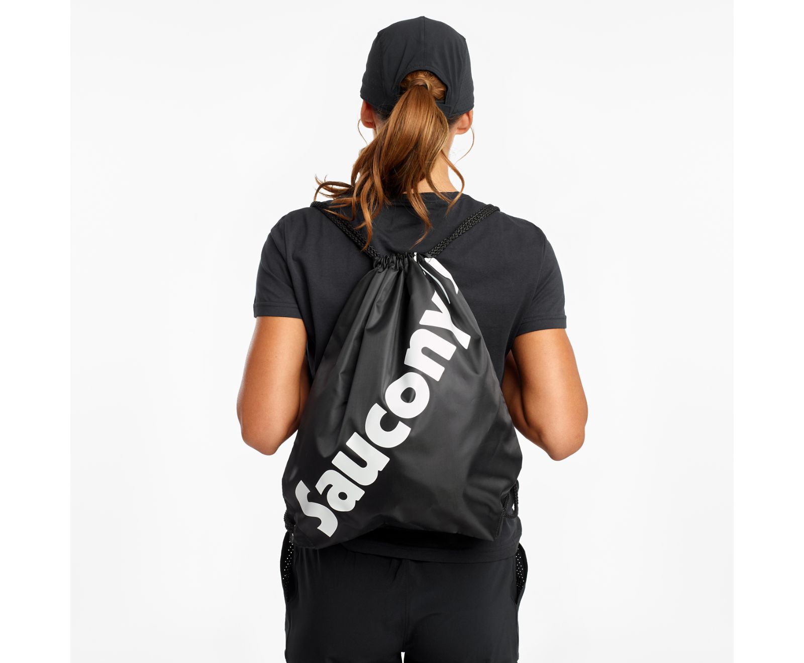 Men\'s Saucony String Bags Black | Singapore 686PJJQ